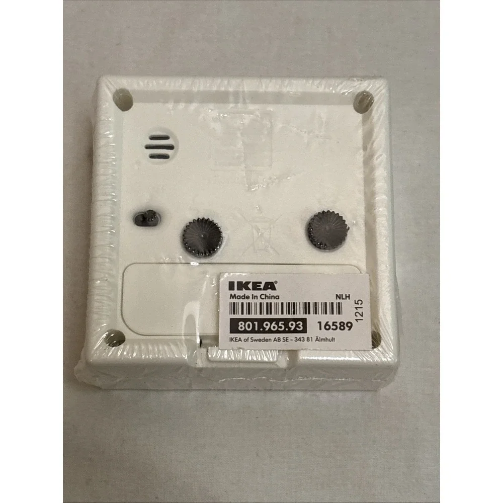 IKEA Alarm Clock White Analog Battery Powered 801.965.93 New